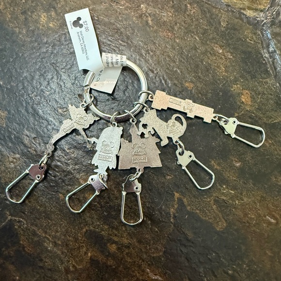 NWT! Disney Multicolor Keychain with Tinkerbell and Castle - Picture 2 of 3